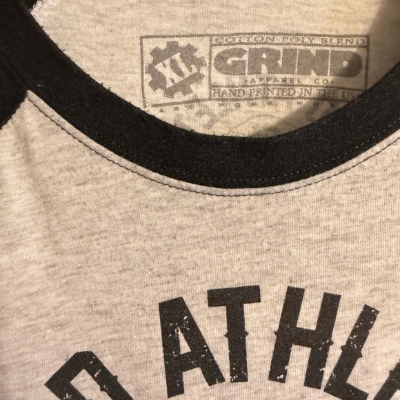 Grind Athletics Black and Gray Raglan Shirt - Picture 2 of 3